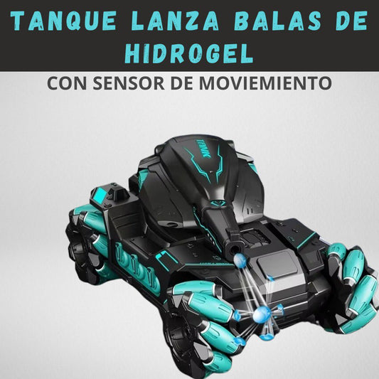 Tanque lanza balas de hidrogel con sensor